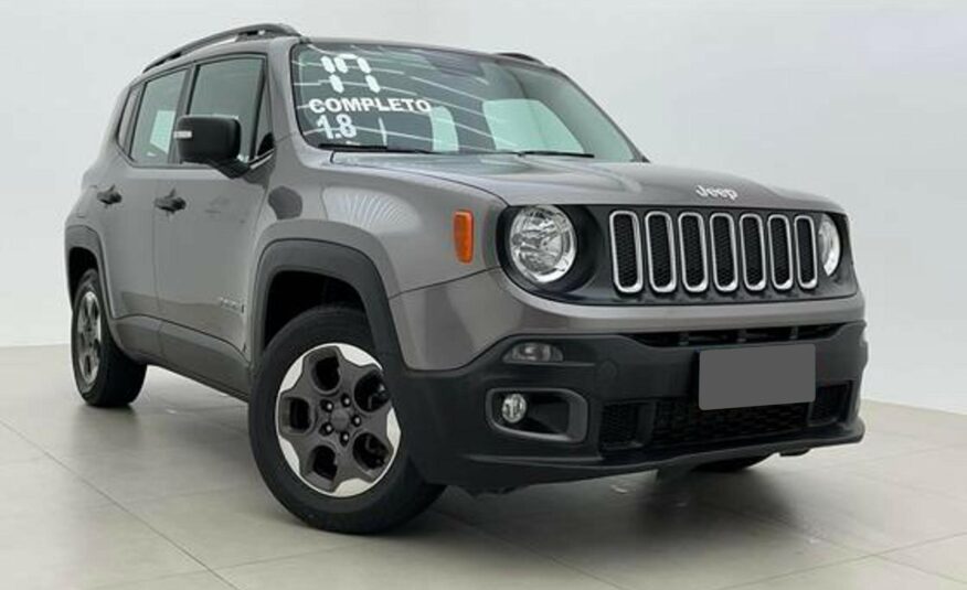 JEEP RENEGADE 1.8 16V FLEX SPORT 4P MANUAL ANO 2017 COR CINZA